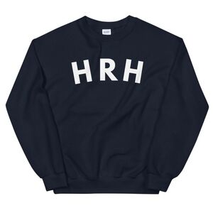 HRH Navy Blue Crew Neck Swearshirt Sz M